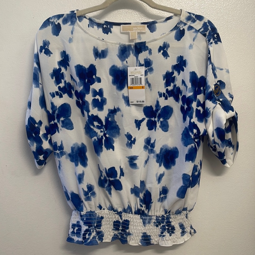 Michael Kors Abstract Foral Print Blouse